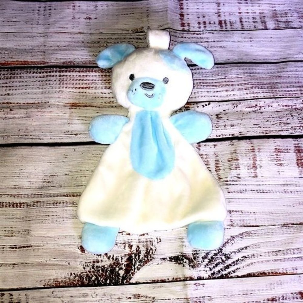 Nuby Puppy Dog Lovey Security Blanket w Loop Flat Lovie Plush